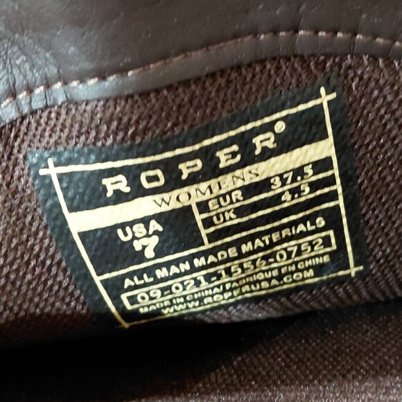 Ropers Womens Fringe Booties Western Cowboy Size 7 Brown - Picture 6 of 6